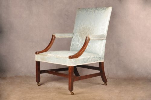18TH CENTURY GAINSBOROUGH MAHOGANY LIBRARY CHAIR - ADDITIONAL PHOTO 2