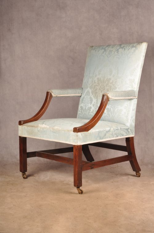 18TH CENTURY GAINSBOROUGH MAHOGANY LIBRARY CHAIR - ADDITIONAL PHOTO 6