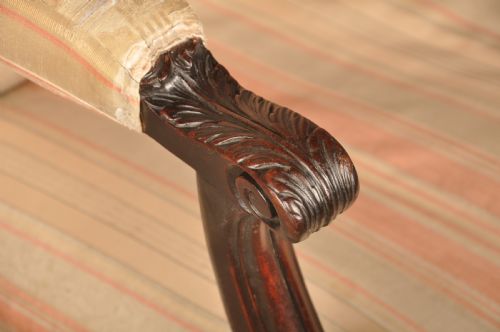 A VERY FINE 18TH CENTURY MAHOGANY LIBRARY CHAIR - ADDITIONAL PHOTO 6