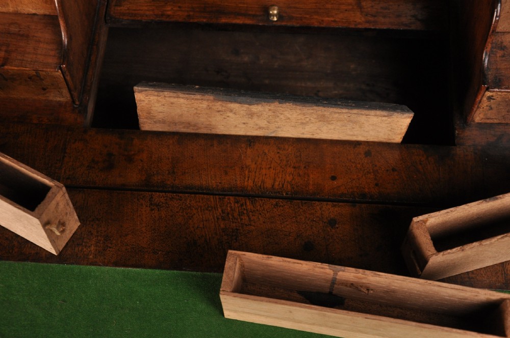 Small Early 18th Century Walnut Bureau View VI