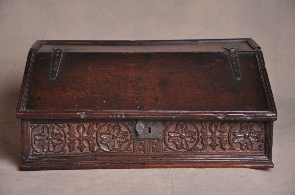 17th Century Oak Bible Box 