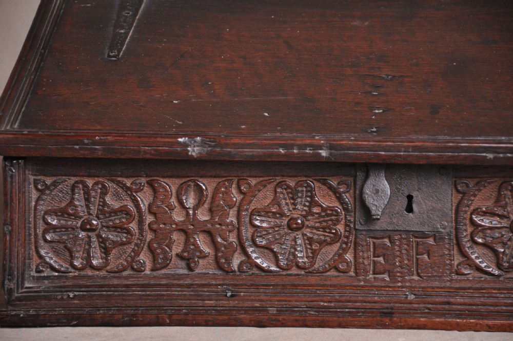 17th Century Oak Bible Box  View II