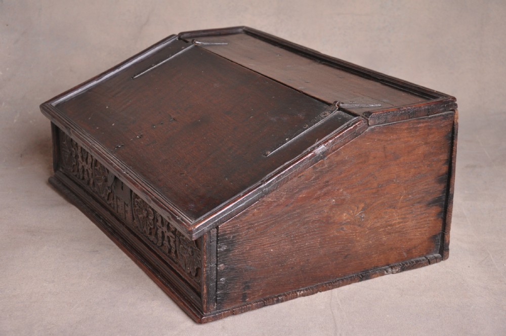 17th Century Oak Bible Box  View X