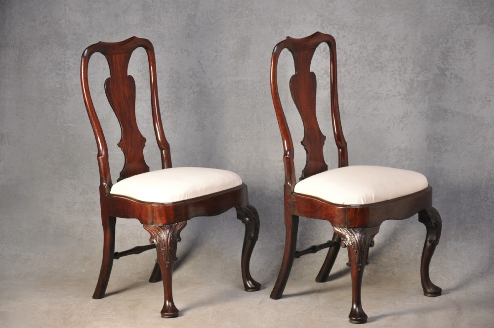 Fine Pair Of Early 18th Century Mahogany Side Chairs