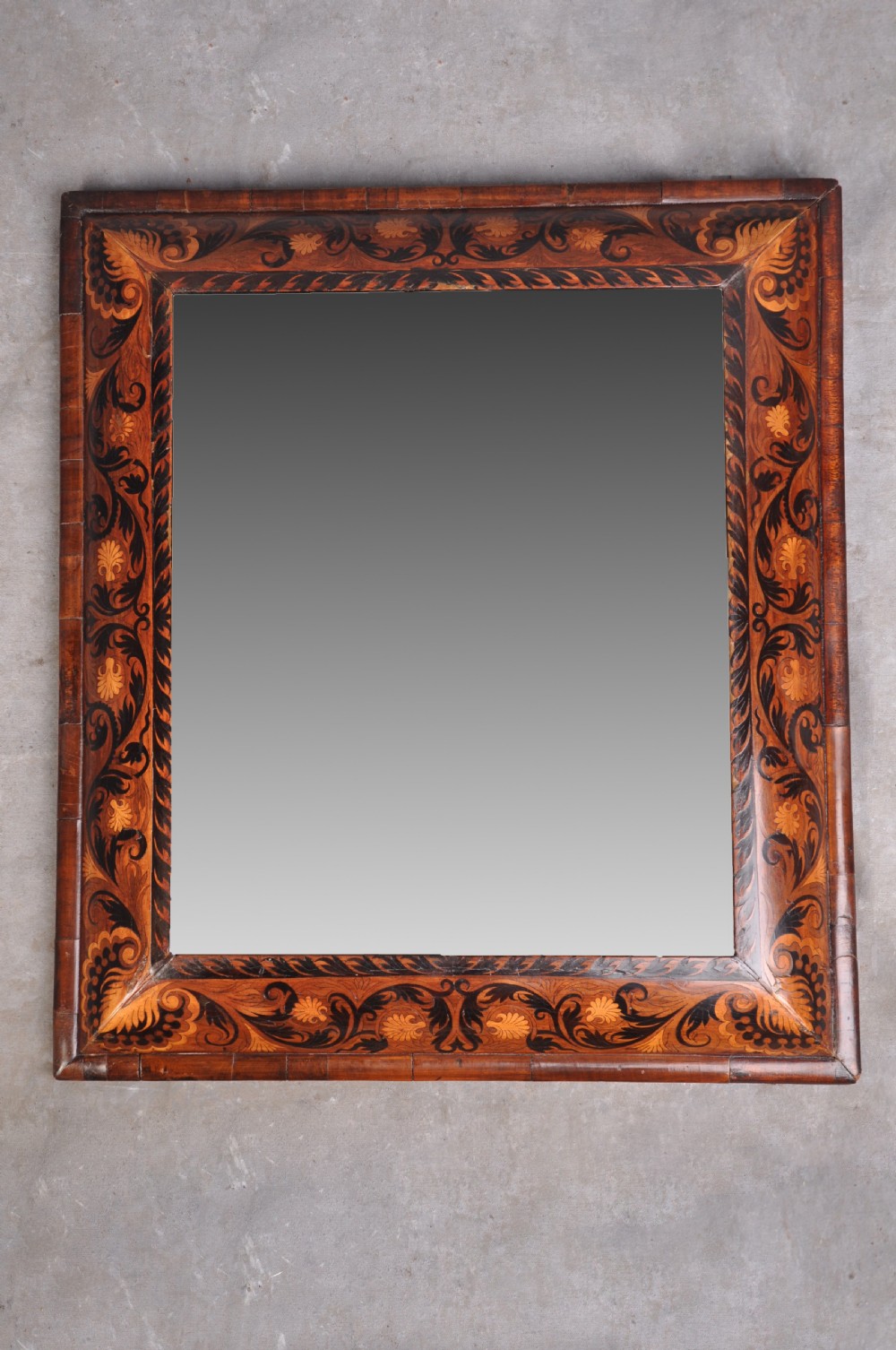 17th Century Walnut & Marquetry Mirror