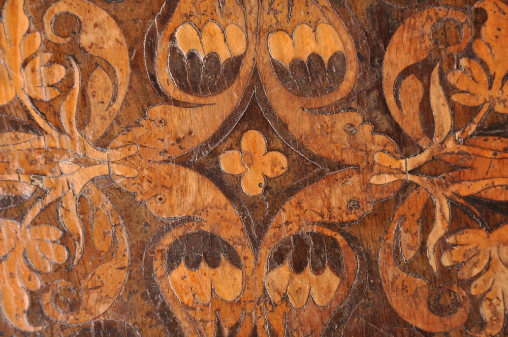 Rare 17th Century Walnut and Marquetry Candle Stand View IV