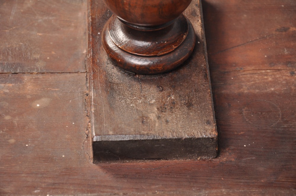 Rare 17th Century Walnut and Marquetry Candle Stand View VIII