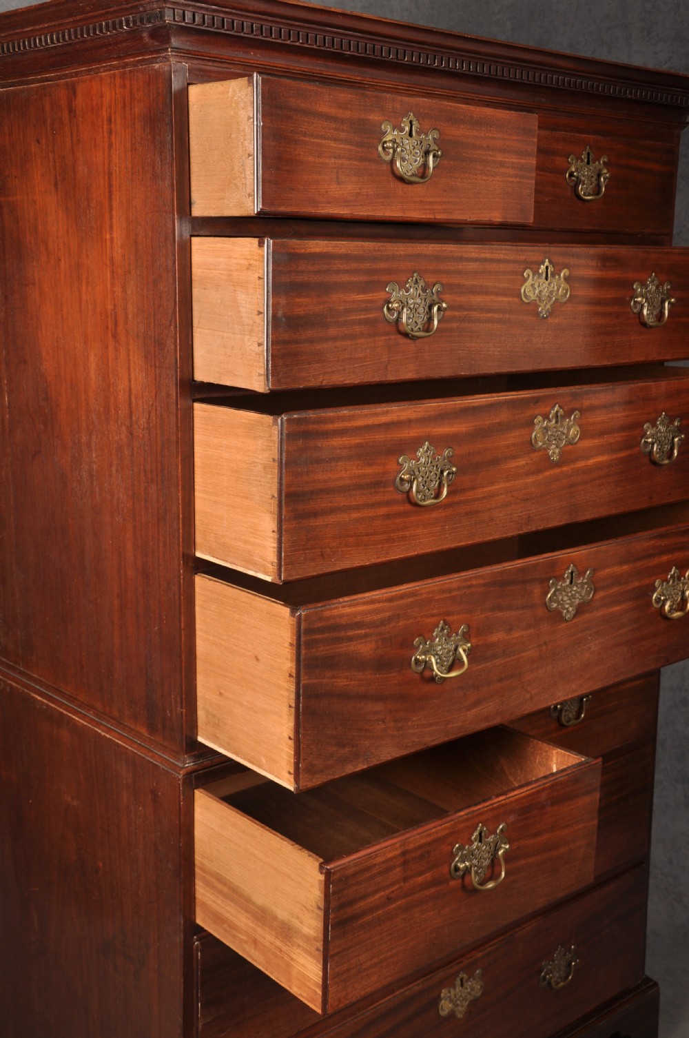 18th Century Mahogany Tallboy View VI