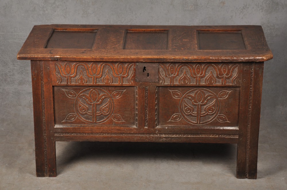 Small 17th Century Oak Coffer  View II