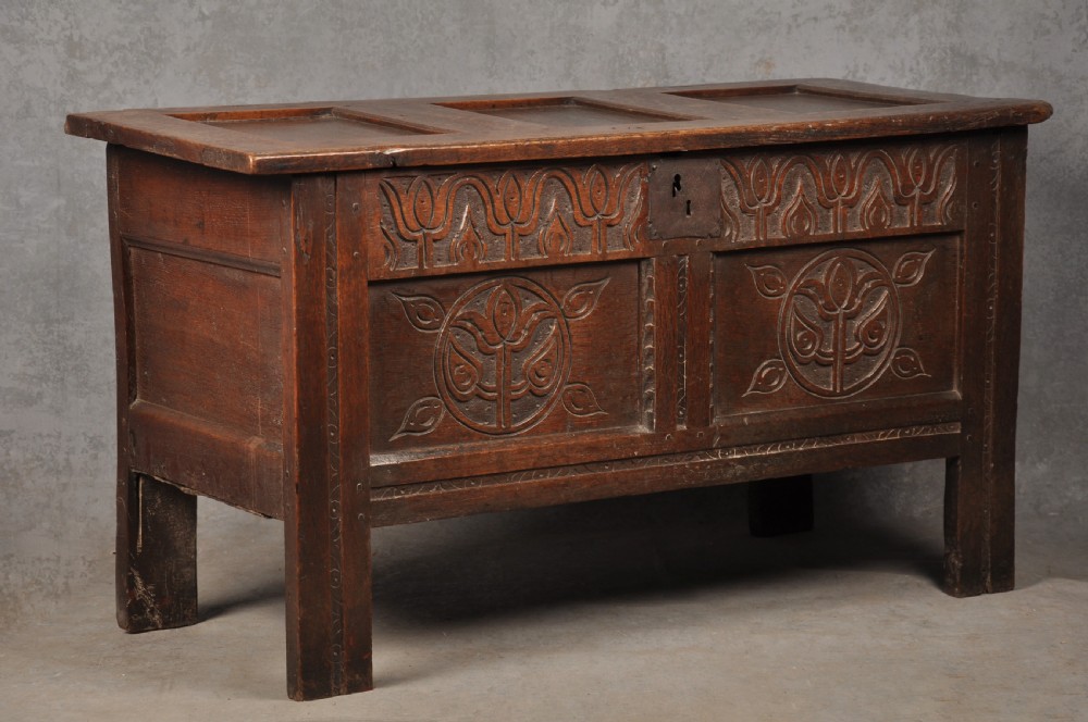 Small 17th Century Oak Coffer  View III