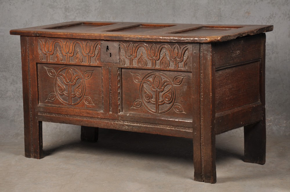 Small 17th Century Oak Coffer  View IV
