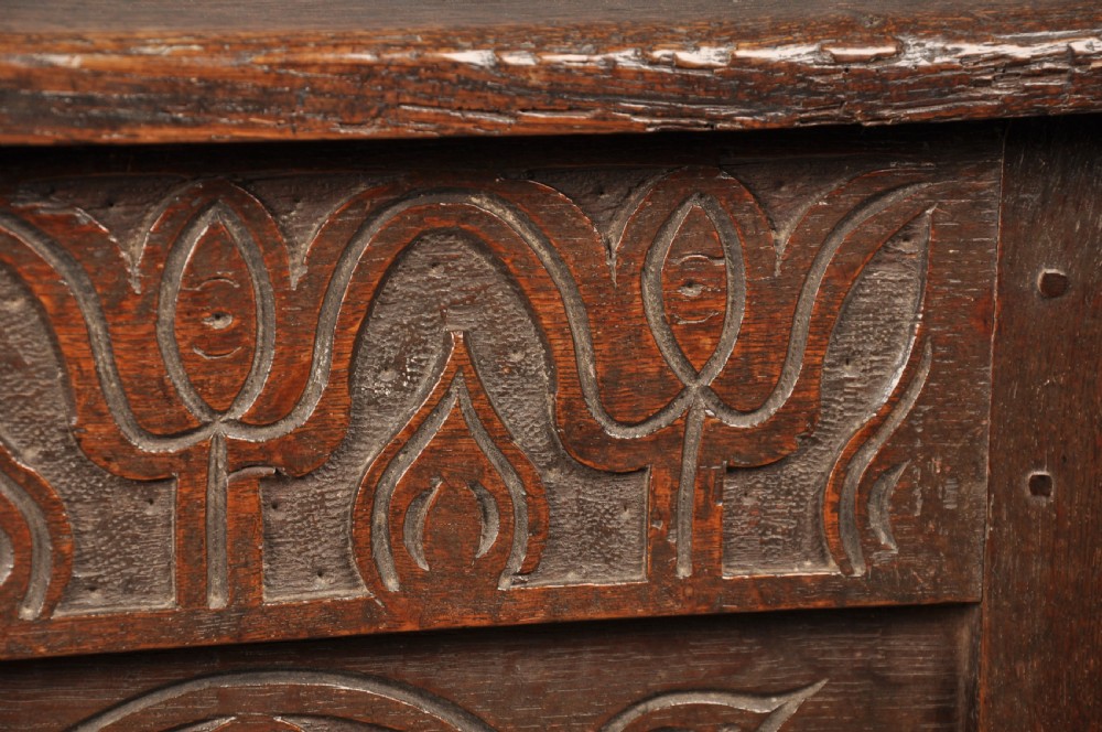 Small 17th Century Oak Coffer  View VIII