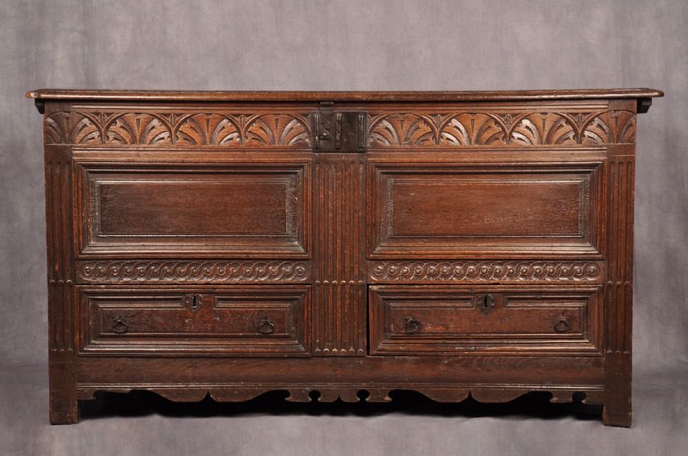 17th Century Oak Coffer View II
