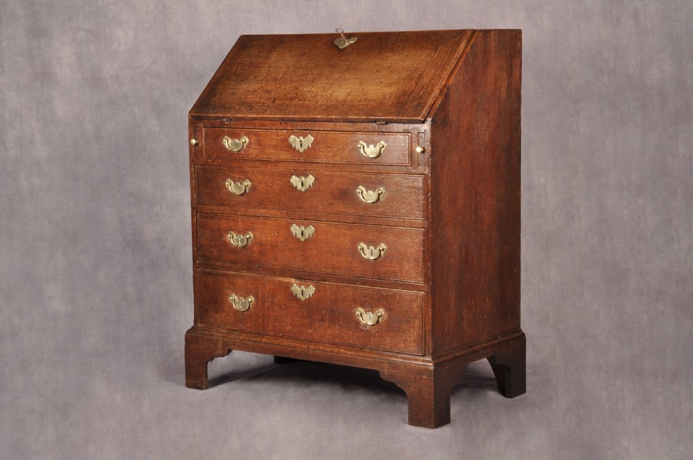 Small Early 18th Century Oak Bureau View II
