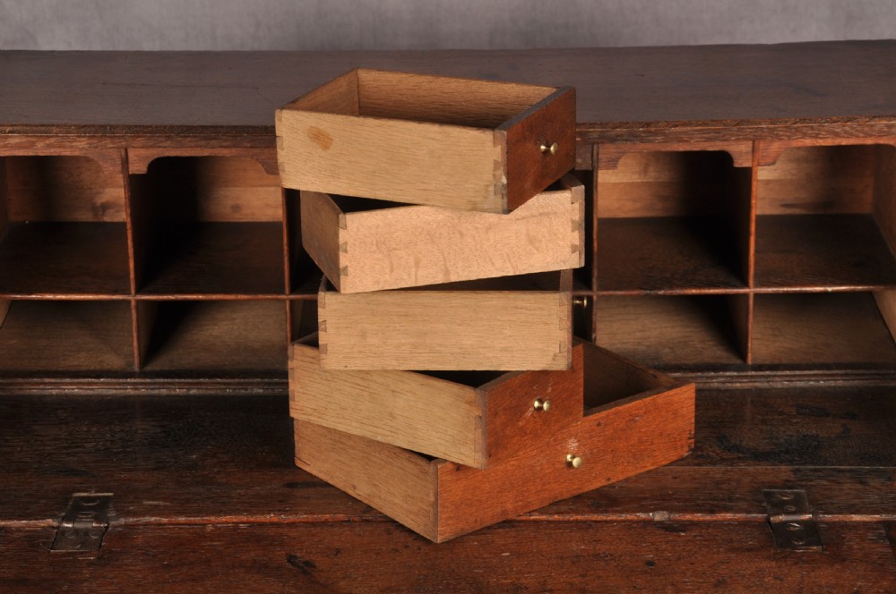 Small Early 18th Century Oak Bureau View VIII
