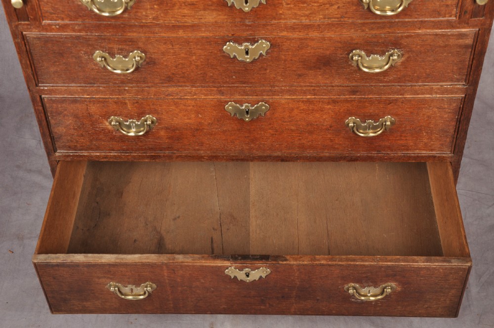 Small Early 18th Century Oak Bureau View XI