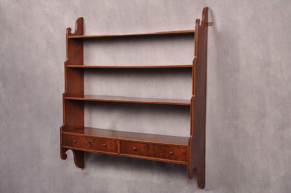 A Fine Set Of 18th Century Mahogany Hanging Shelfs