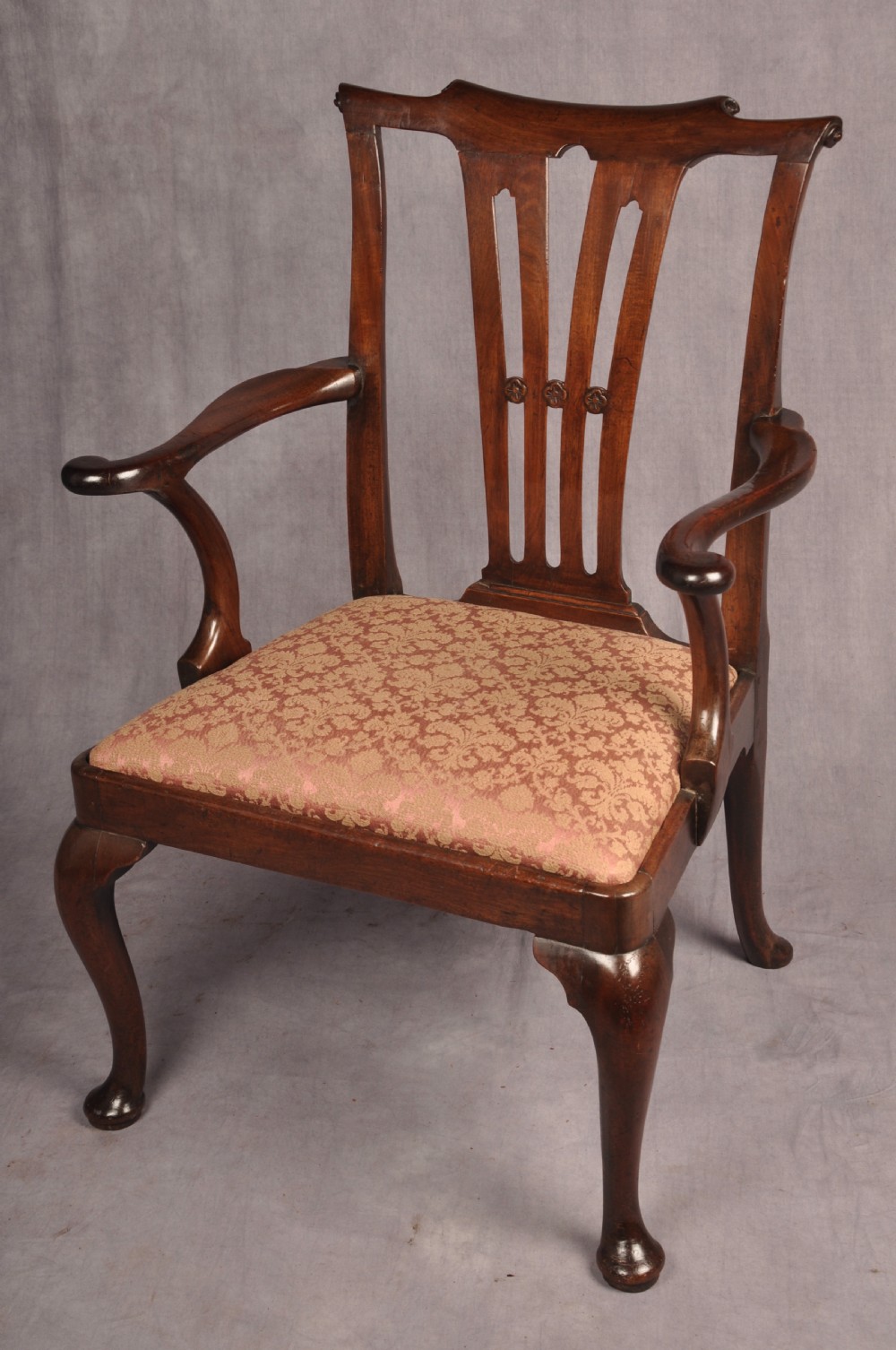 George II Mahogany Armchair View III