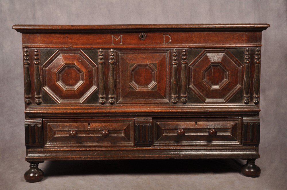 17th Century Oak Mule Kist