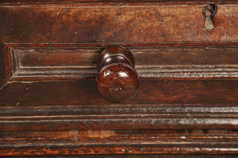 17th Century Oak Mule Kist View V