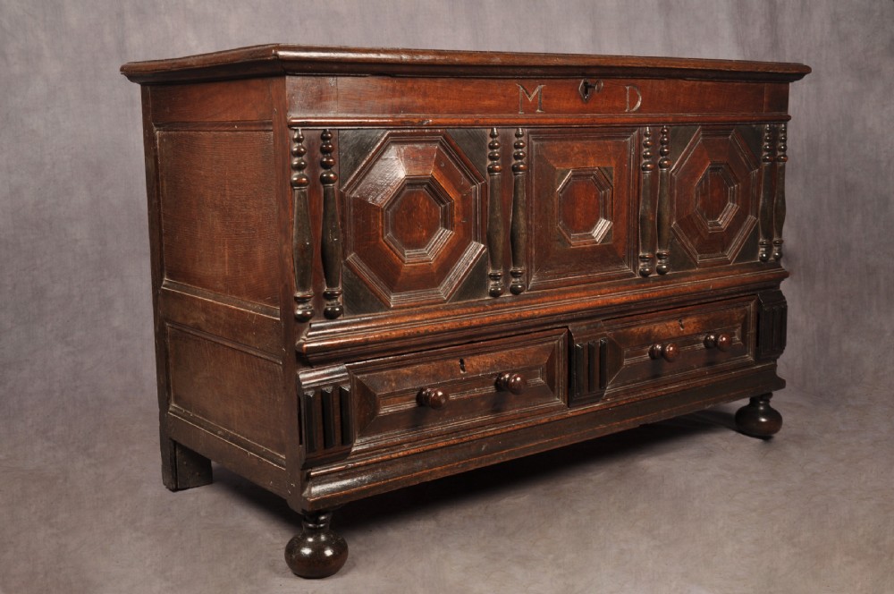 17th Century Oak Mule Kist View XVI