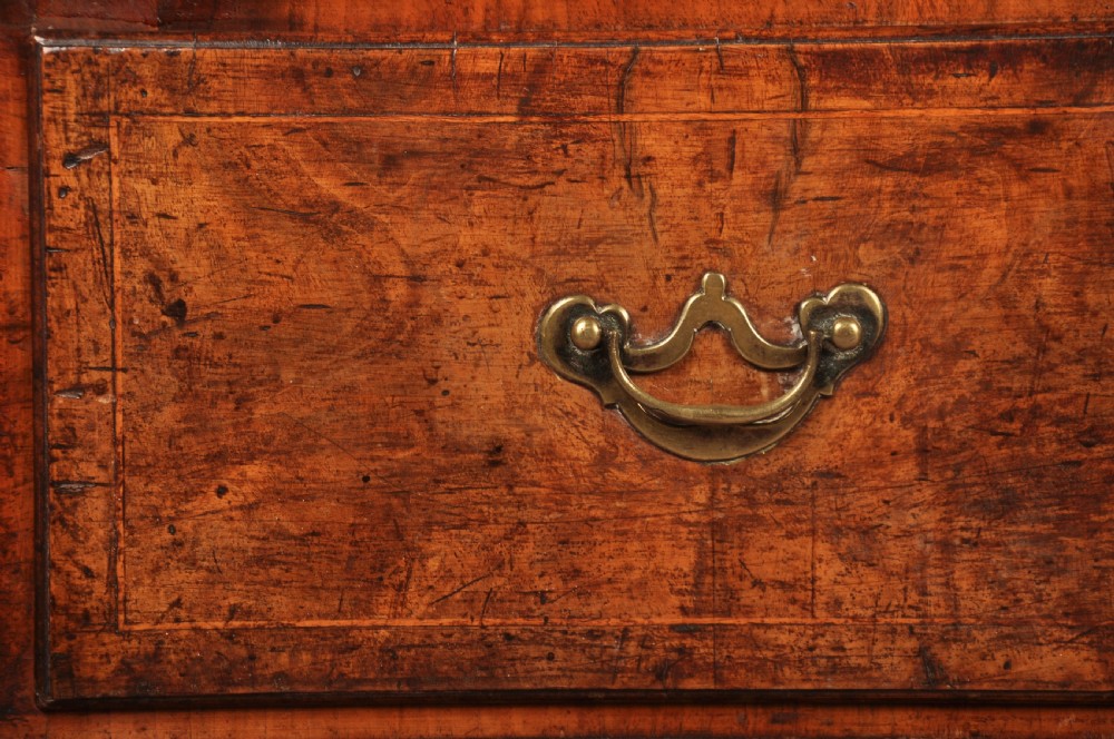 Fine Early 18th Century Walnut Bureau  View VI