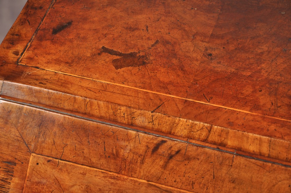 Fine Early 18th Century Walnut Bureau  View VIII