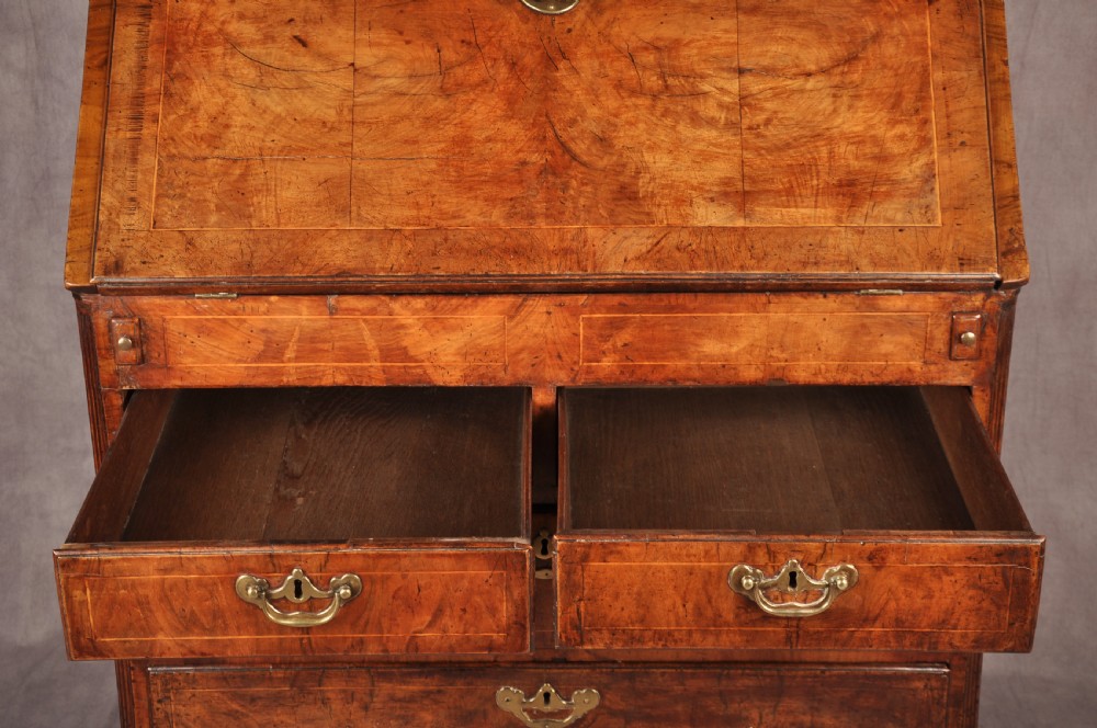 Fine Early 18th Century Walnut Bureau  View X