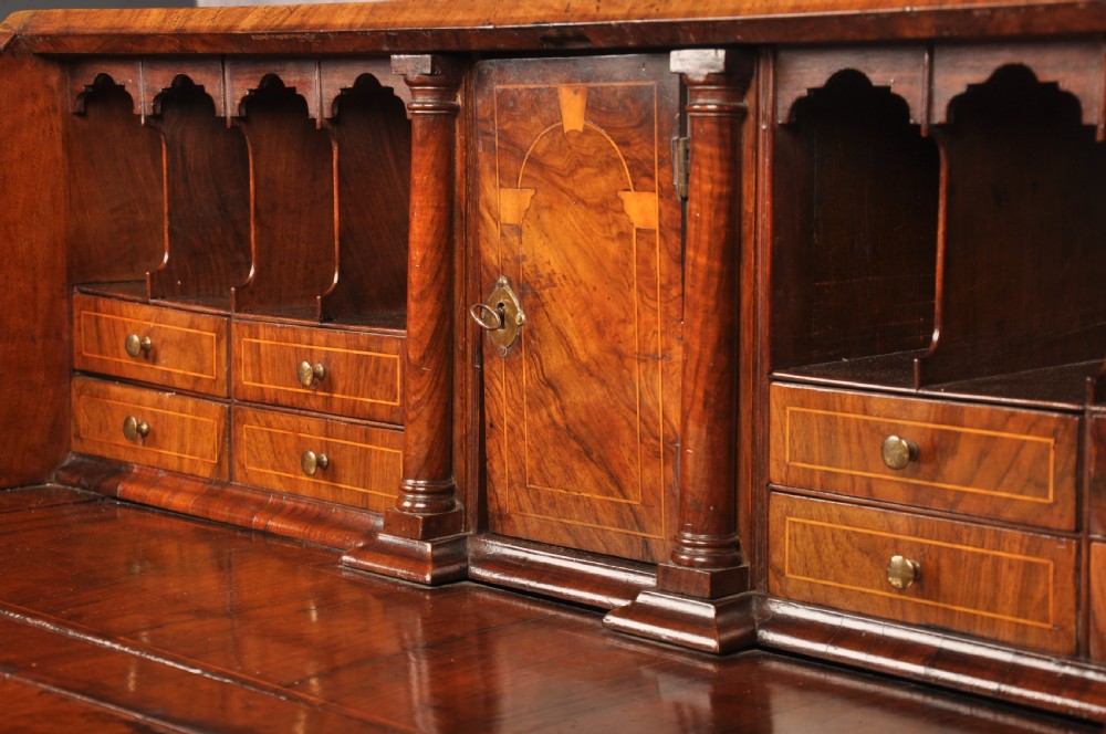 Fine Early 18th Century Walnut Bureau  View XII