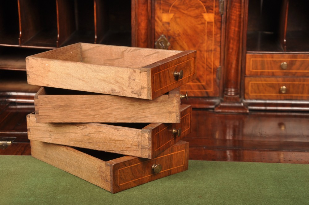 Fine Early 18th Century Walnut Bureau  View XVI