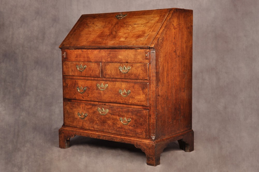 Fine Early 18th Century Walnut Bureau  View XX