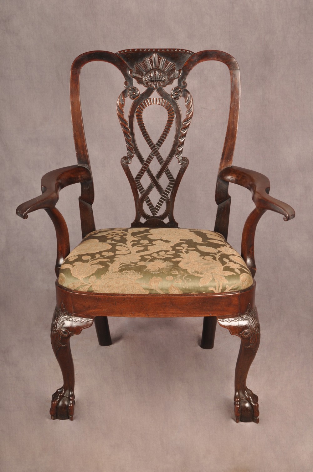 Fine & Rare 18th Century Irish Mahogany Armchair  View II