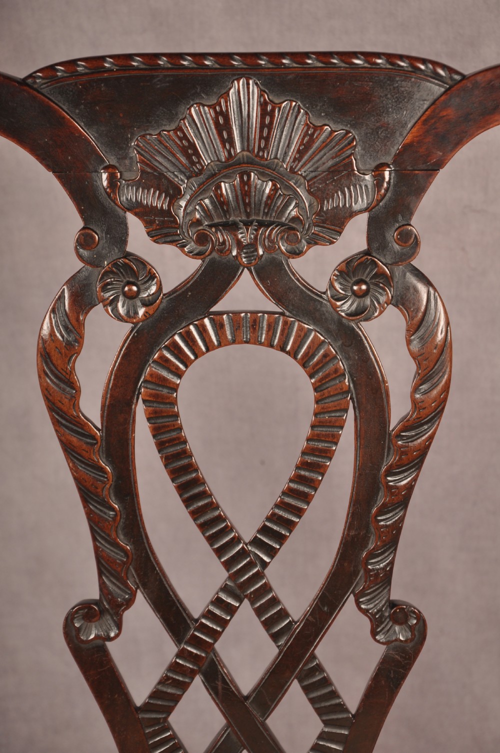 Fine & Rare 18th Century Irish Mahogany Armchair  View V