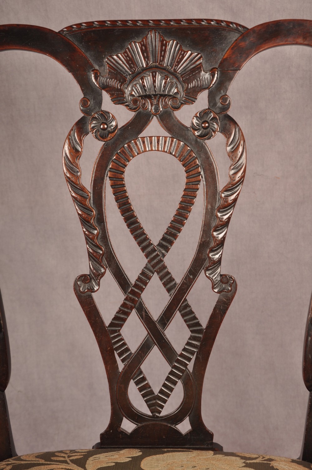 Fine & Rare 18th Century Irish Mahogany Armchair  View VI