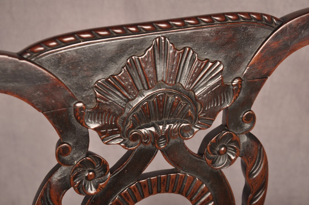 Fine & Rare 18th Century Irish Mahogany Armchair  View IX