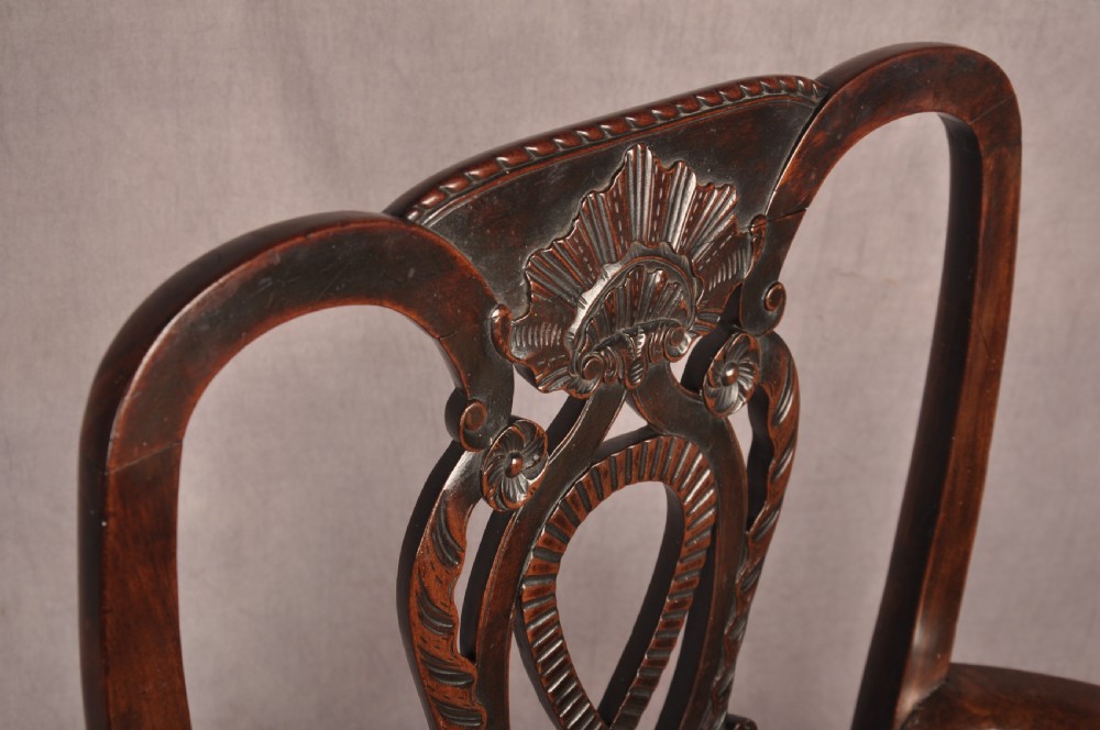 Fine & Rare 18th Century Irish Mahogany Armchair  View XI