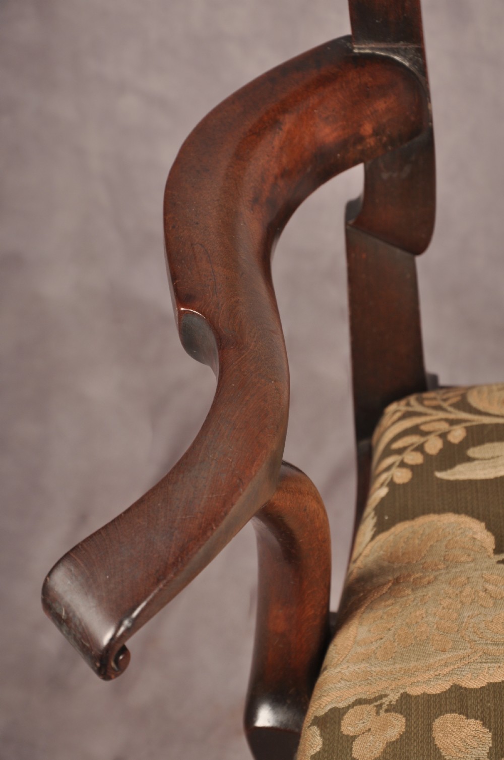 Fine & Rare 18th Century Irish Mahogany Armchair  View XII