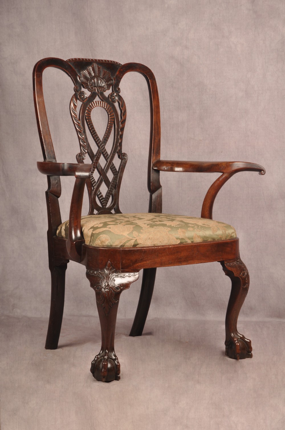 Fine & Rare 18th Century Irish Mahogany Armchair  View XIII