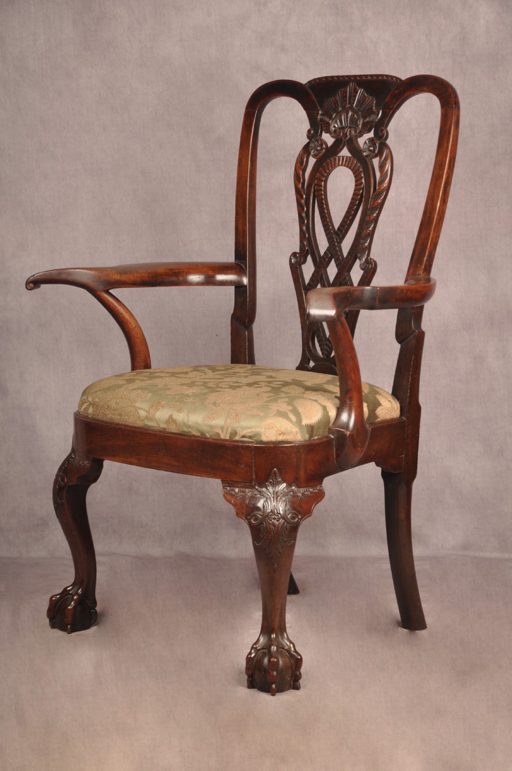 Fine & Rare 18th Century Irish Mahogany Armchair  View XIV