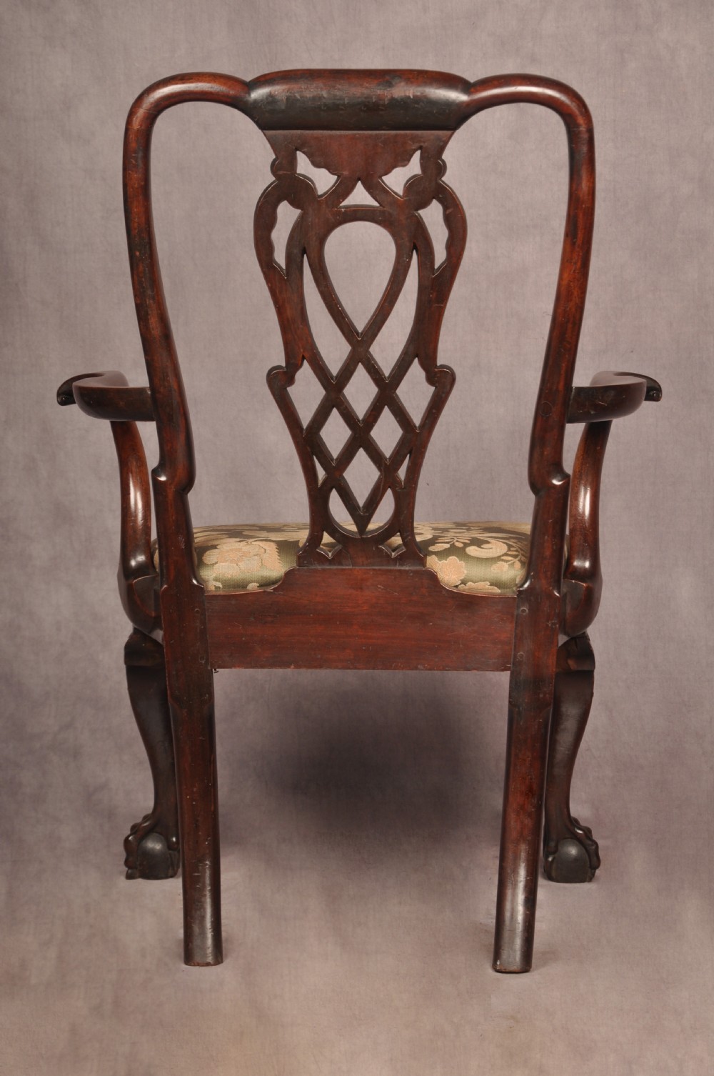 Fine & Rare 18th Century Irish Mahogany Armchair  View XX