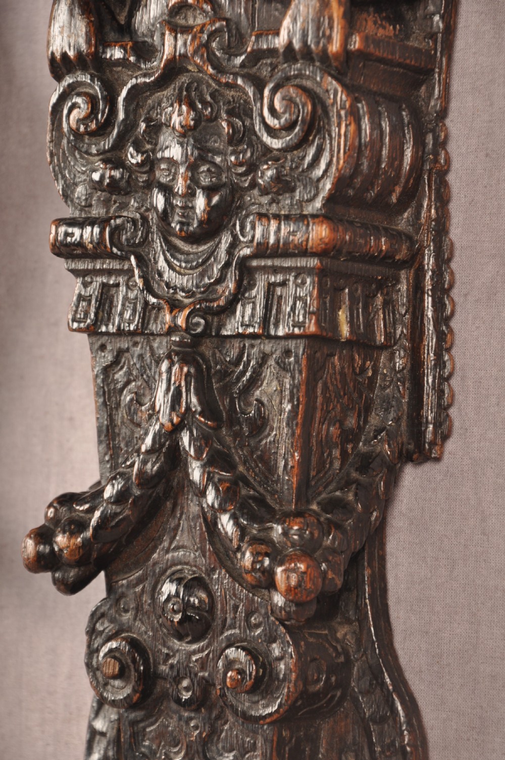 A Very Fine Pair Of 17th Century Oak Carved Figures  View II