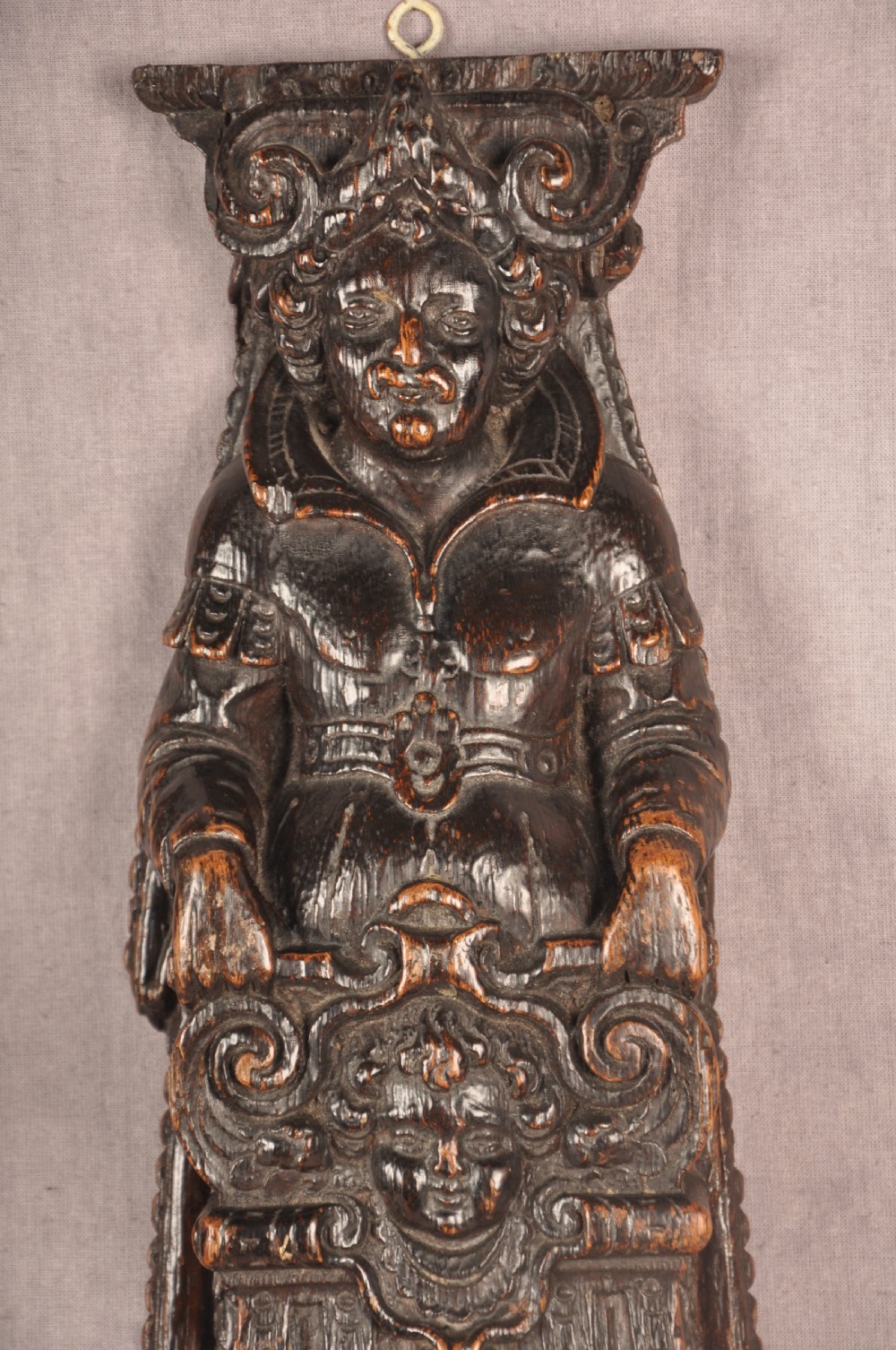 A Very Fine Pair Of 17th Century Oak Carved Figures  View III