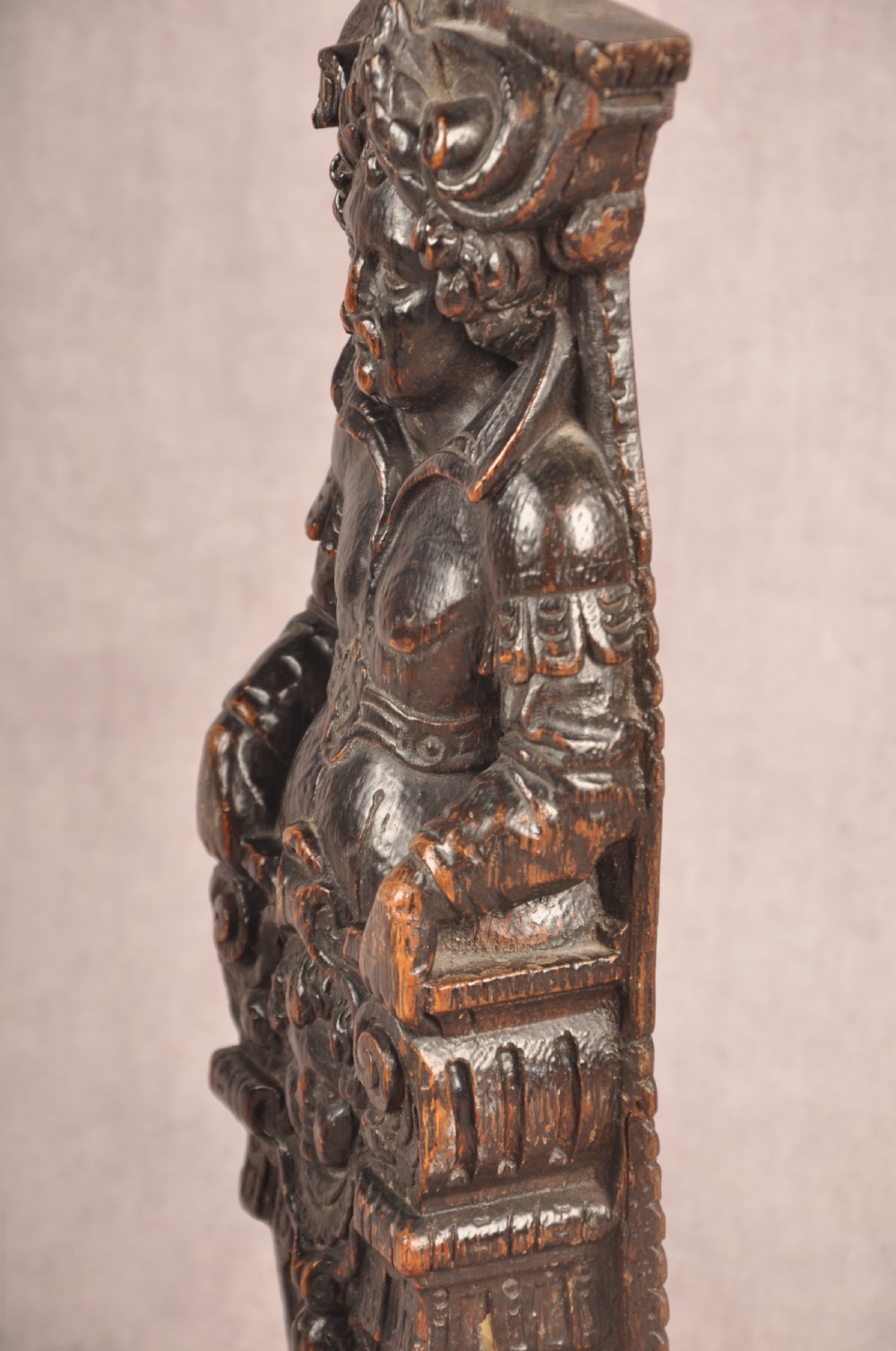 A Very Fine Pair Of 17th Century Oak Carved Figures  View VII