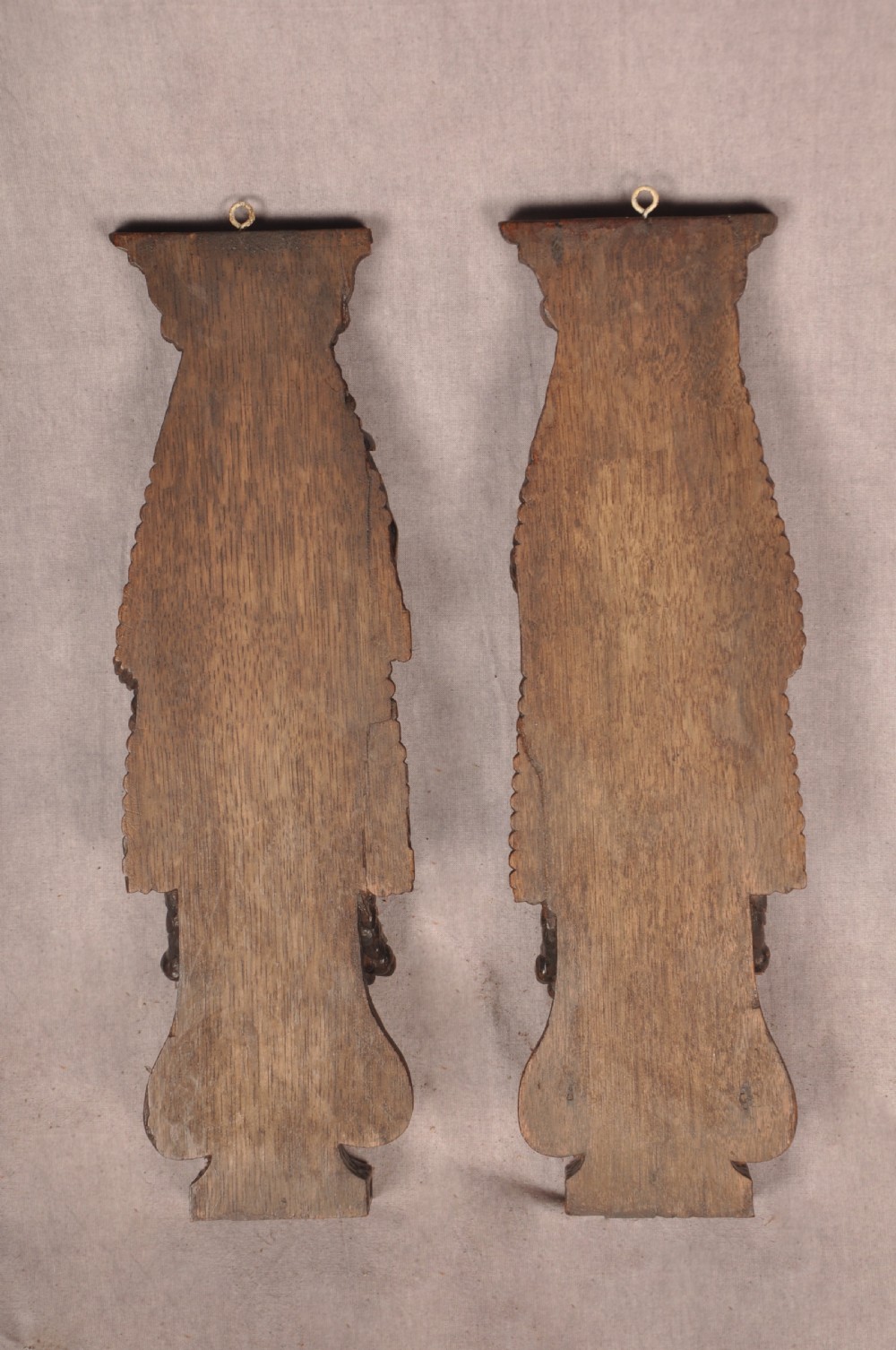 A Very Fine Pair Of 17th Century Oak Carved Figures  View X