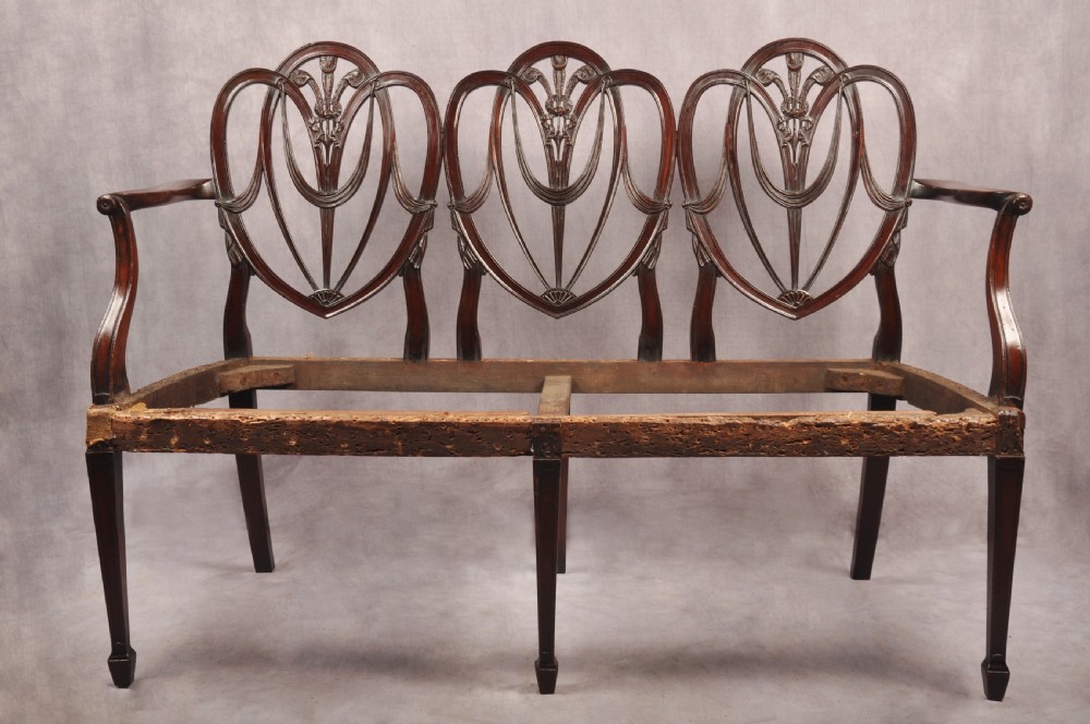 Rare 18th Century Hepplewhite Settee 