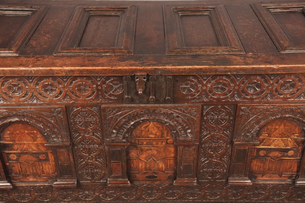 Rare 16th Century Oak Coffer View VI