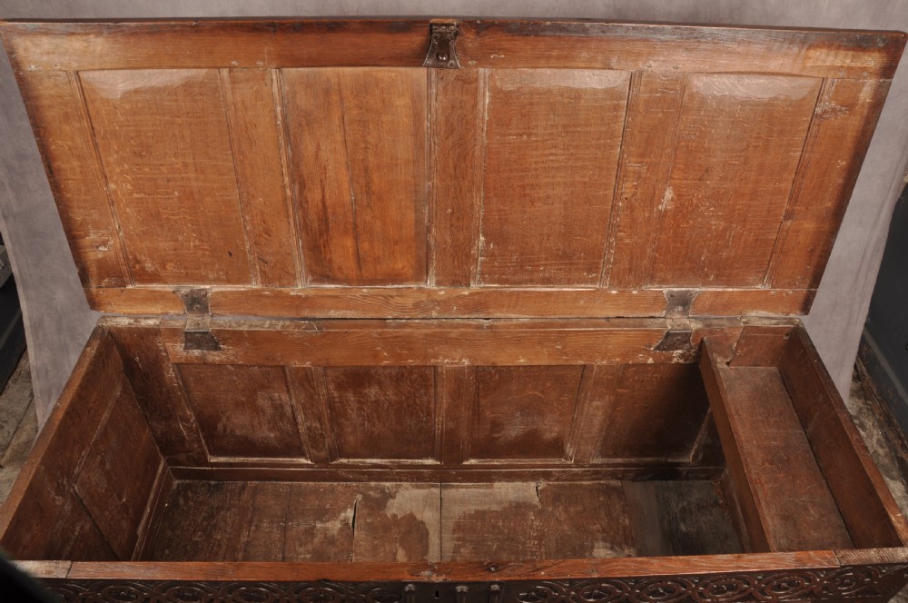 Rare 16th Century Oak Coffer View XII