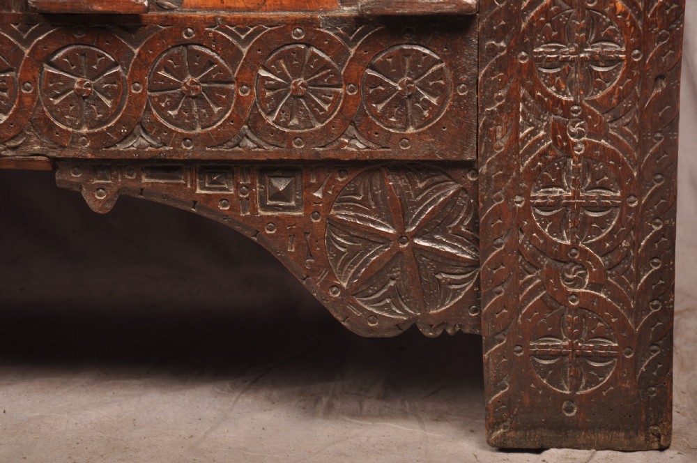 Rare 16th Century Oak Coffer View XV