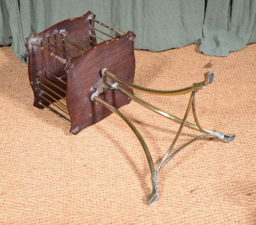 A VICTORIAN MAHOGANY AND BRASS REVOLVING BOOKCASE C1860 - ADDITIONAL PHOTO 7