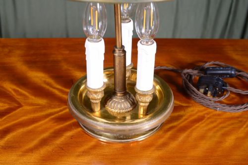 A BOUILLOTTE LAMP WITH TOLE SHADE C1900 - ADDITIONAL PHOTO 1